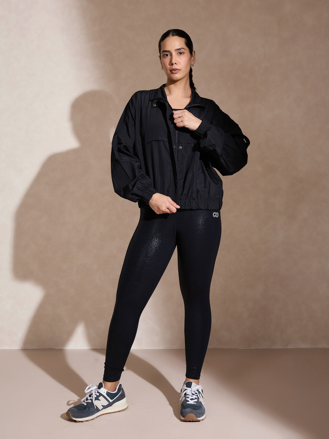 Shop-Ath Track Gloss Leggings Shiny Black