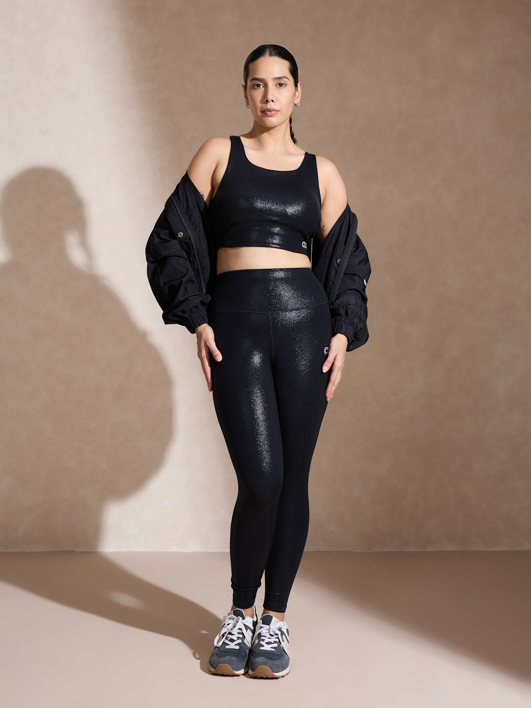 Shop-Ath Track Gloss Leggings Shiny Black