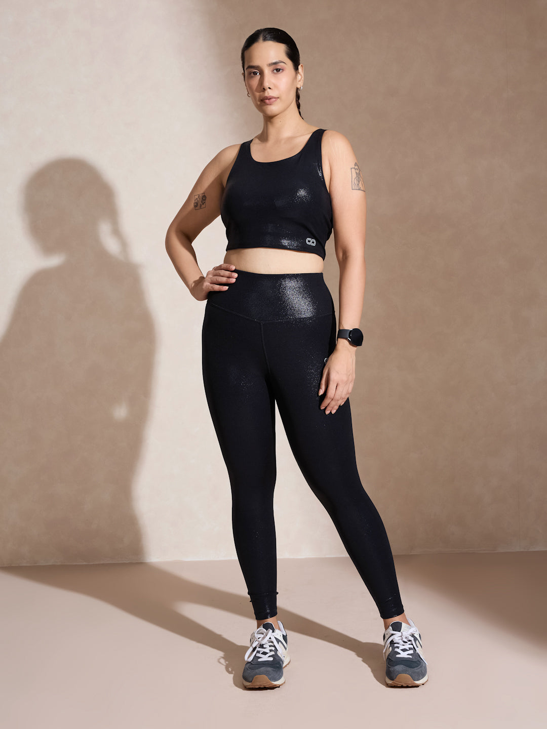 Shop-Ath Track Gloss Leggings Shiny Black