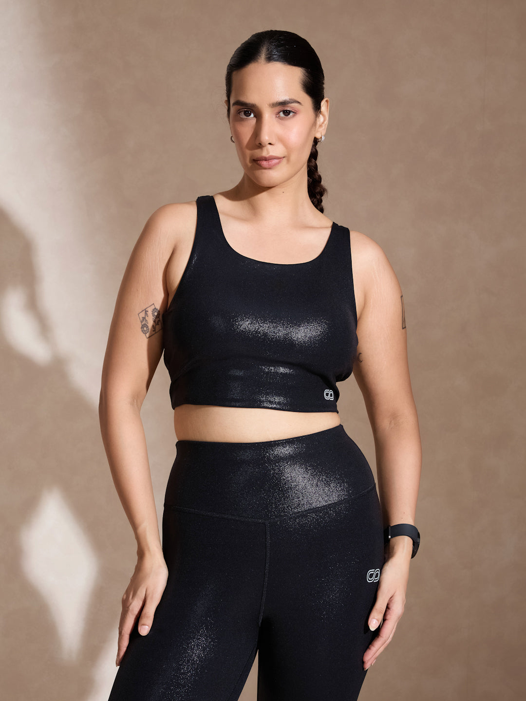 Shop-Ath Track Gloss Leggings Shiny Black