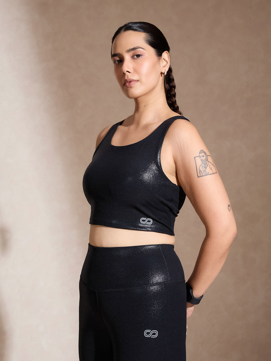 Shop-Ath Track Gloss Leggings Shiny Black