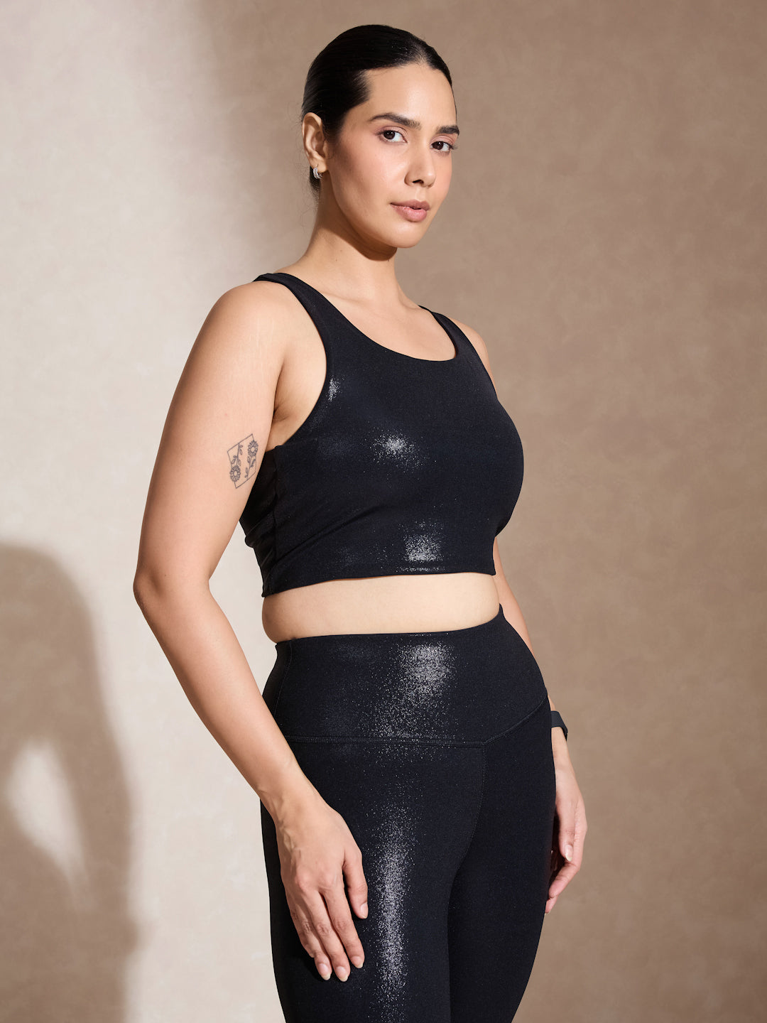 Shop-Ath Track Gloss Leggings Shiny Black