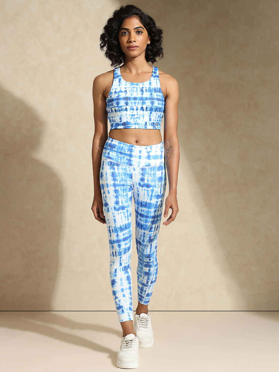 Shop-Indigo Shibori High Impact Action Bra & Luxe Leggings