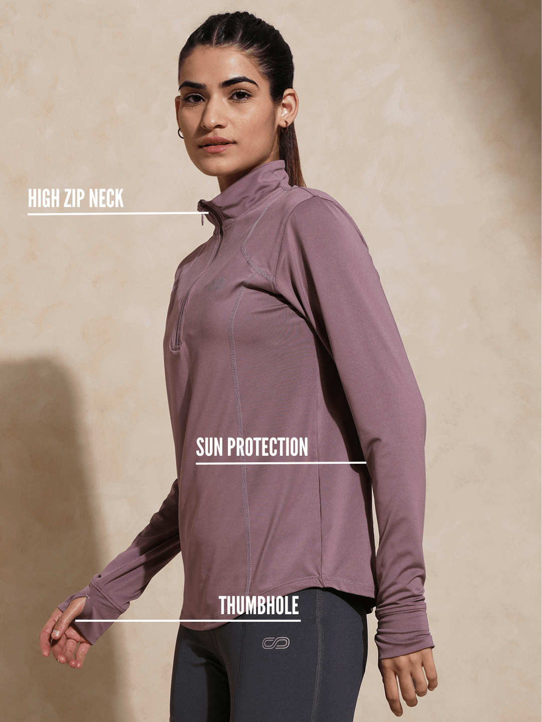 Shop-Women's Ath Runner Zip Neck Nirvana