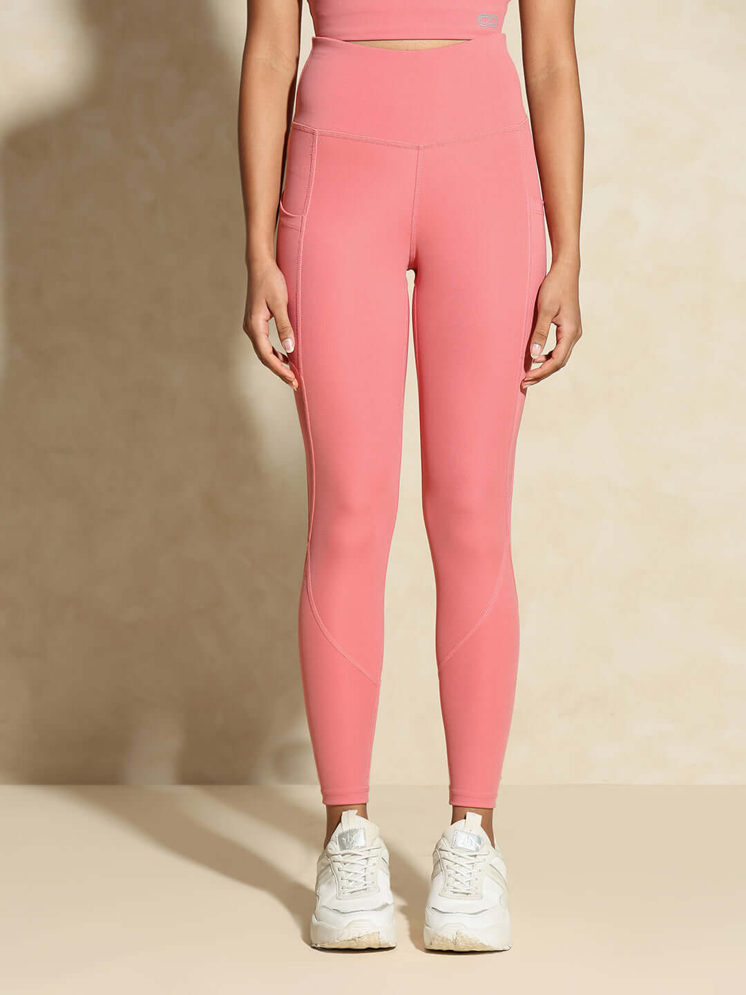 Peony Pink Yoga Strap Back Bra & Aura Leggings