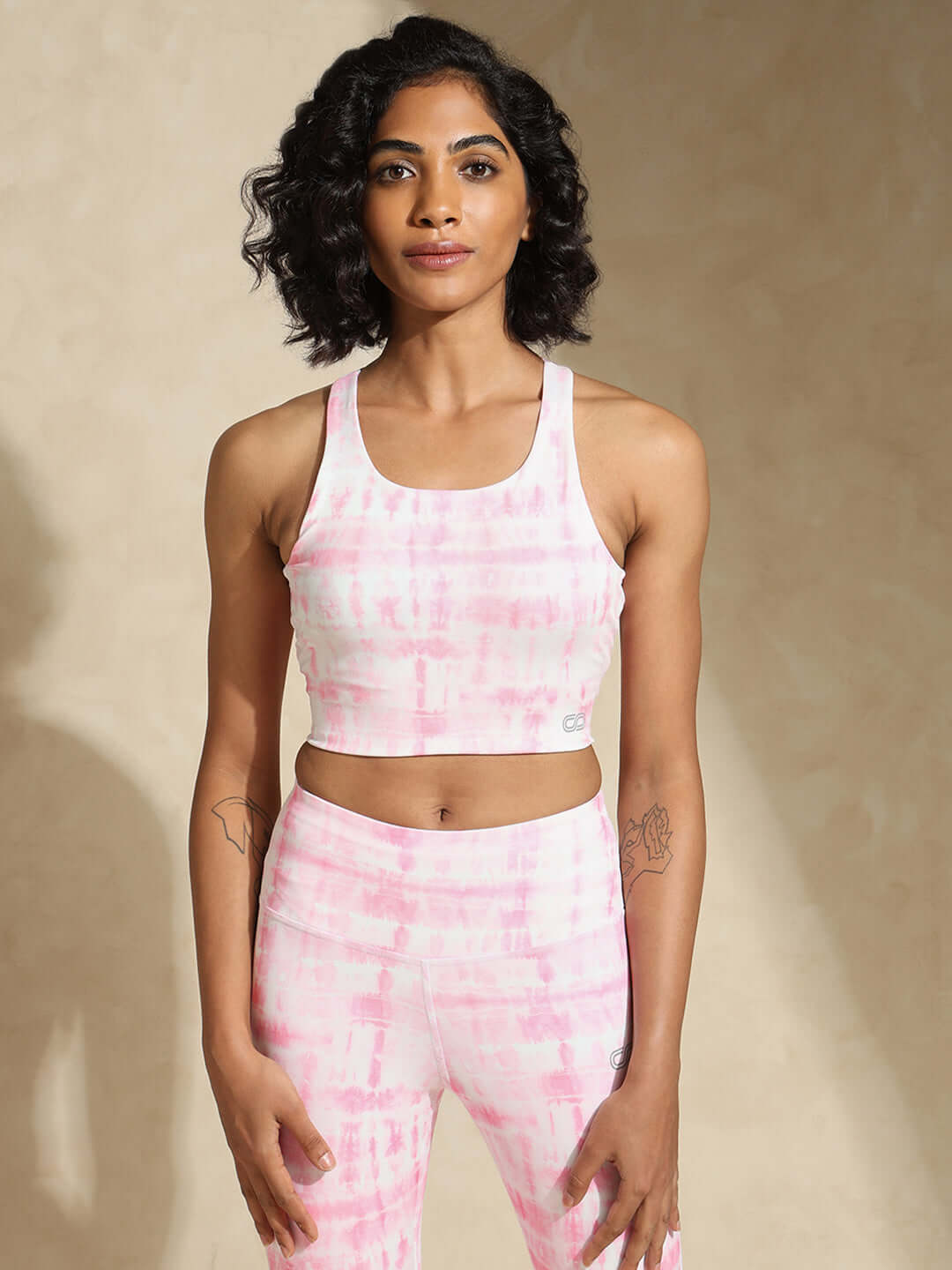 Shop-Pink Shibori High Impact Action Bra & Luxe Leggings