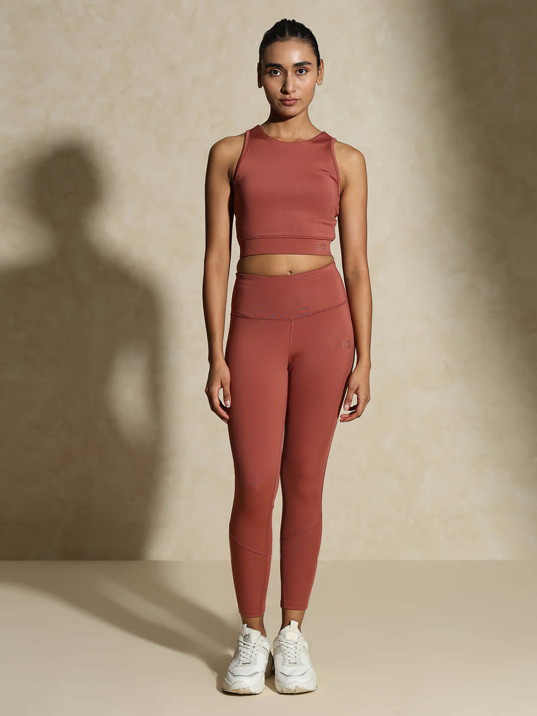 Shop-Marsala Padded Cross Back Crop Top and 7/8 Leggings