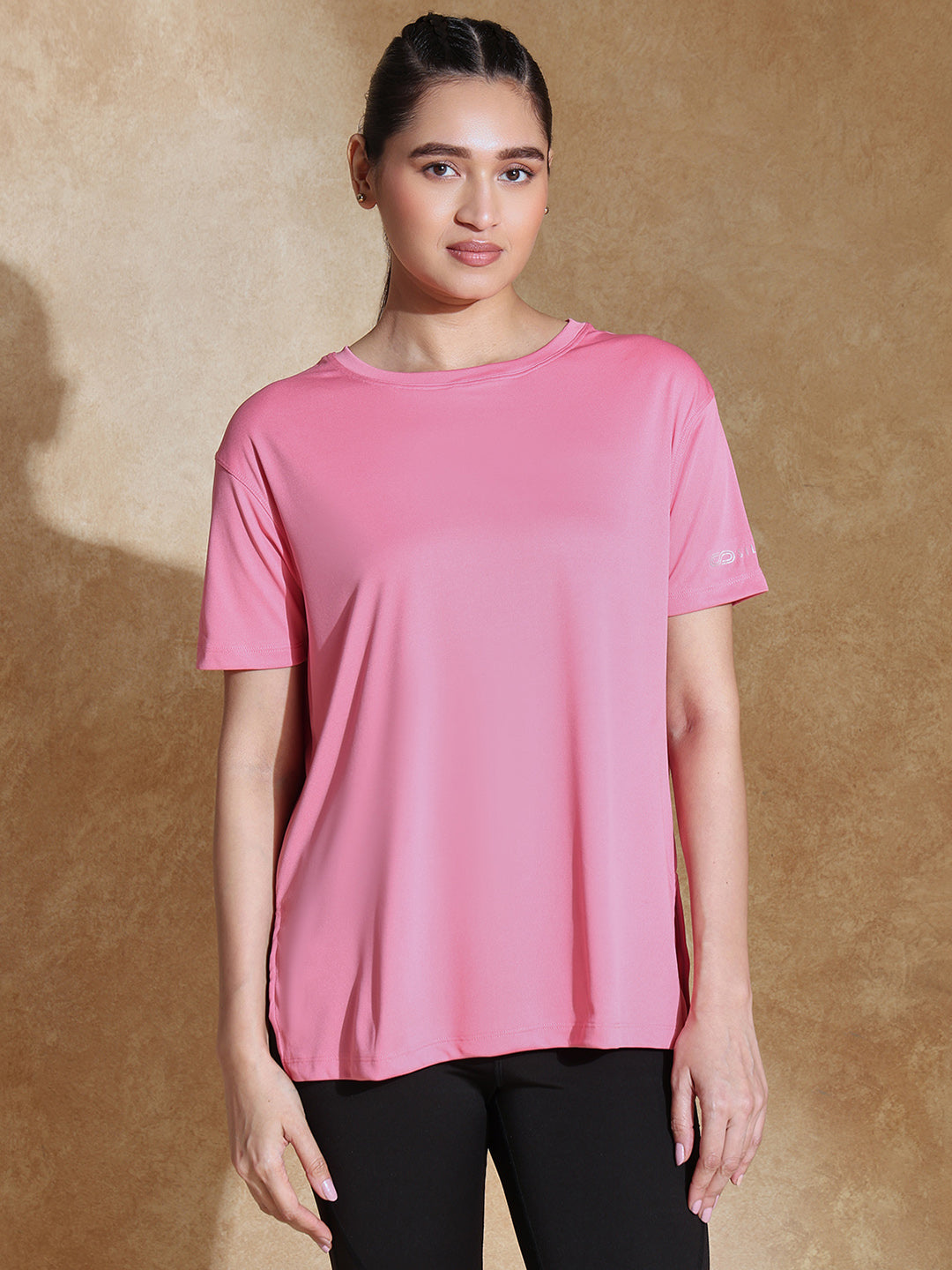 FlowFit Oversized Tee Coral Pink
