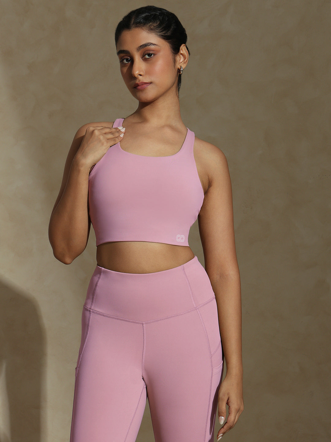 High Impact Action Bra With Clasp Mauve Mist