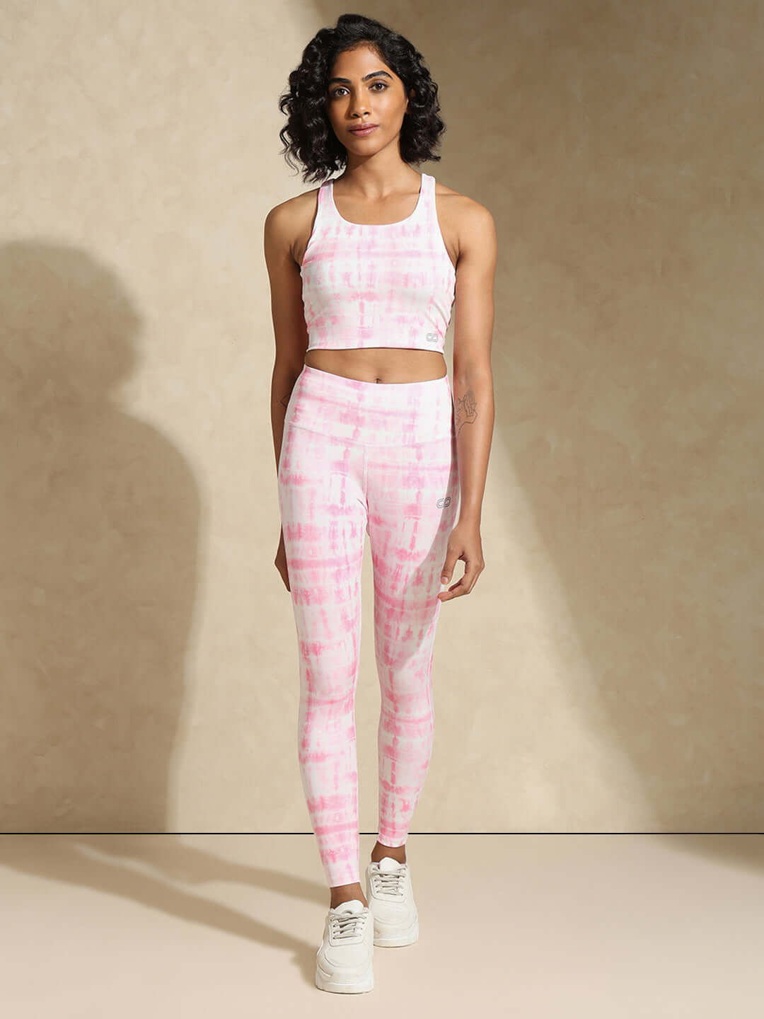 Shop-Pink Shibori High Impact Action Bra & Luxe Leggings