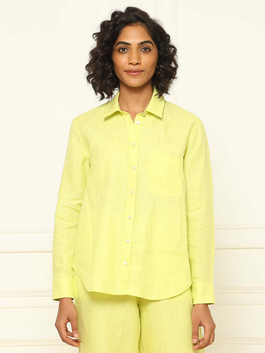 Shop-Lime Linen Shirt & Tapered Pants