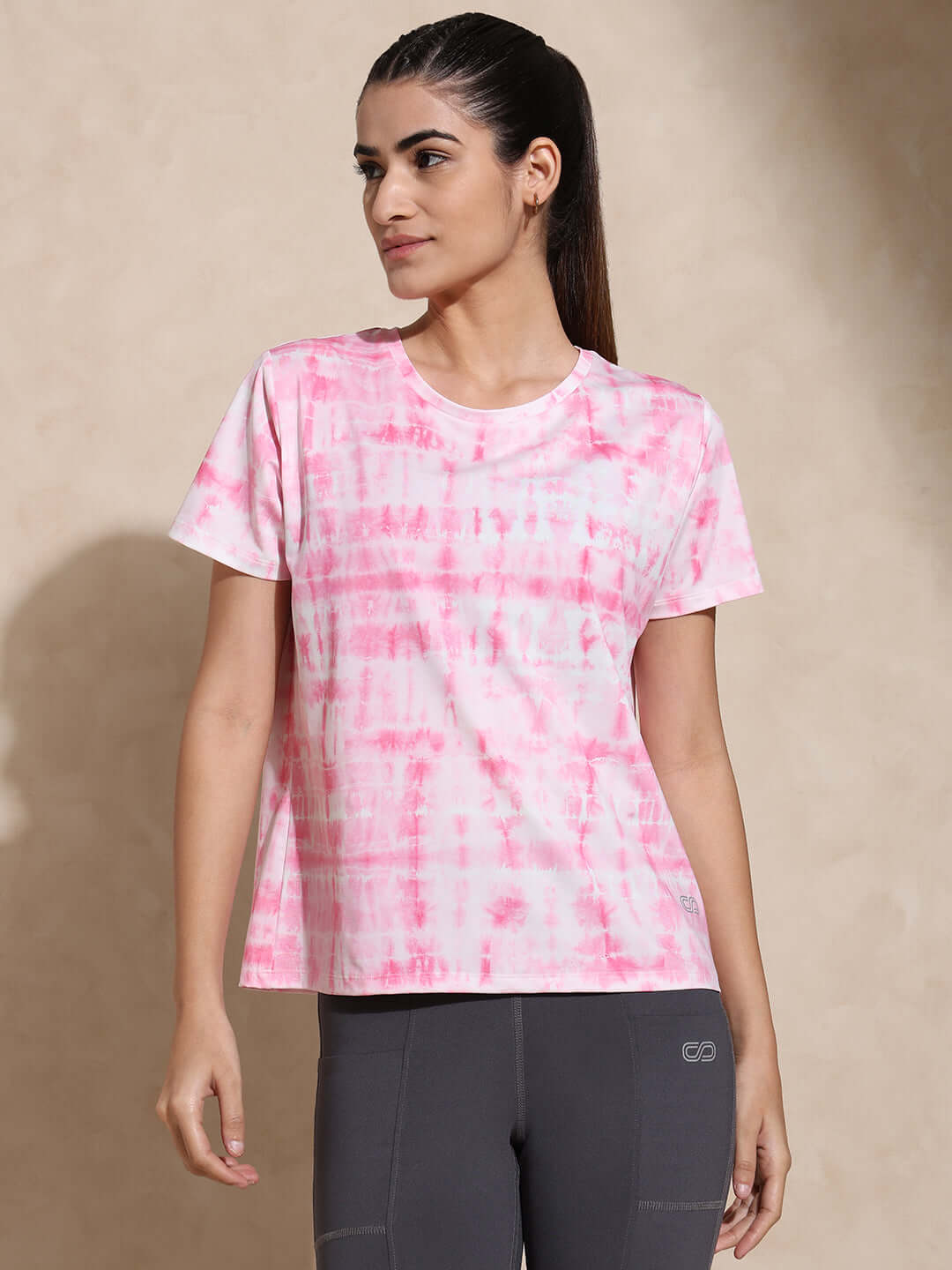Shop-Shibori Wicking Tee Pink