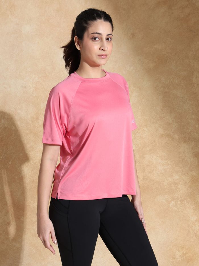 Traqfit Raglan Tee Coral Pink