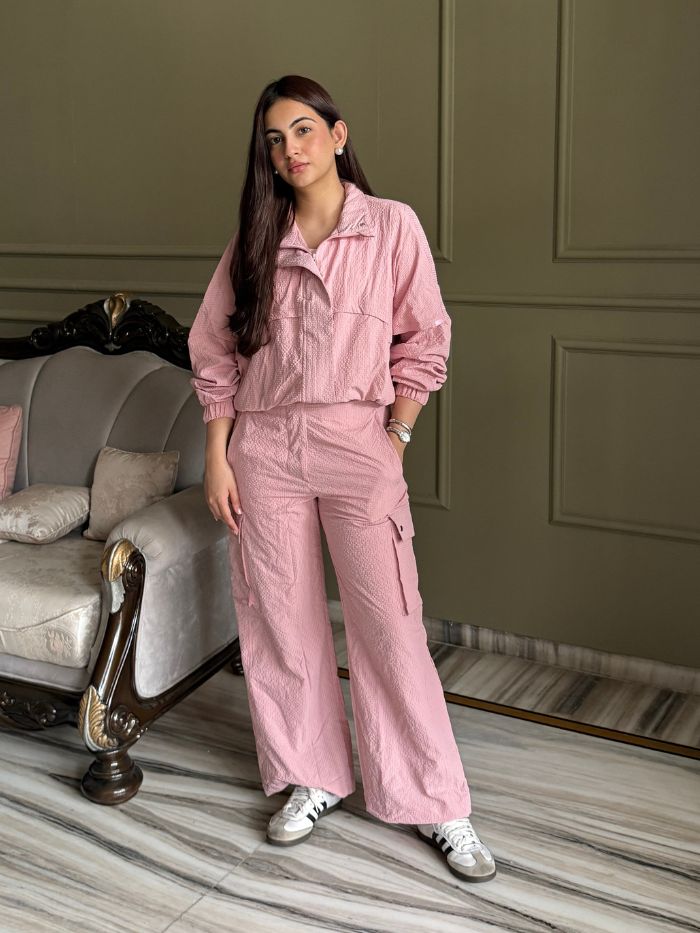 Shop-TraqPace Jacket & Cargo Pants Ballet Pink