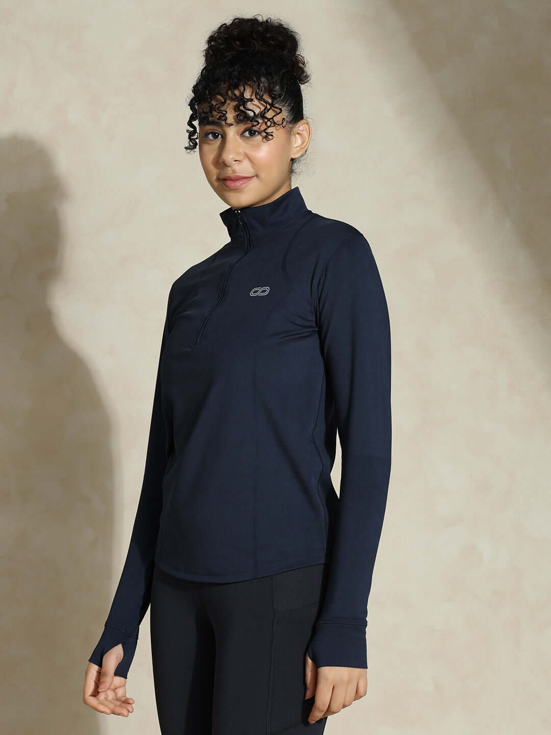 Shop-Women's Ath Runner Zip Neck Navy