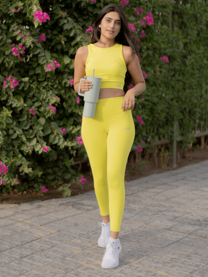 Shop-Lime Cross back Crop Top & 7/8 Leggings