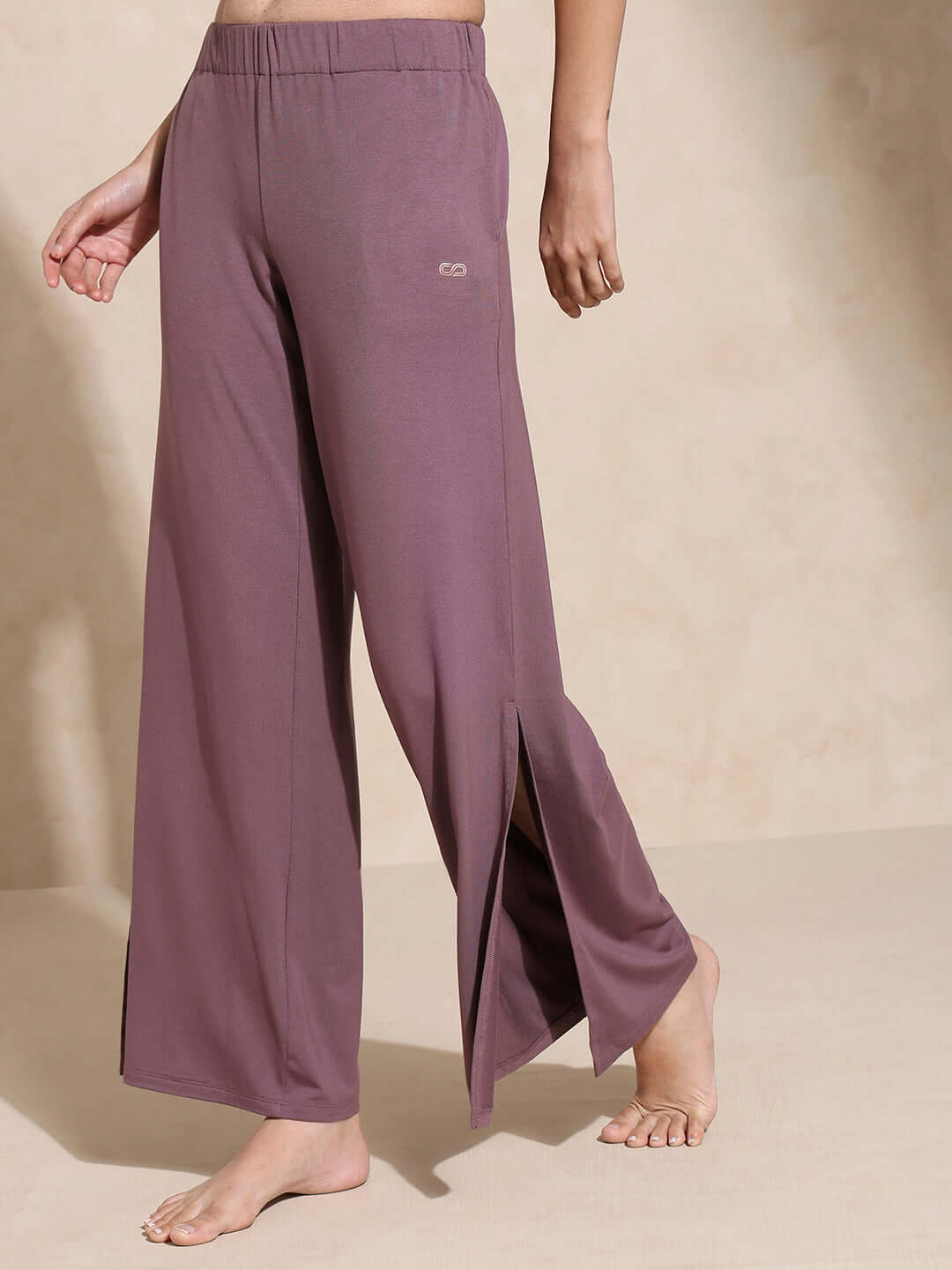 Zen Tee & Lounge Pants with Slit Mulberry