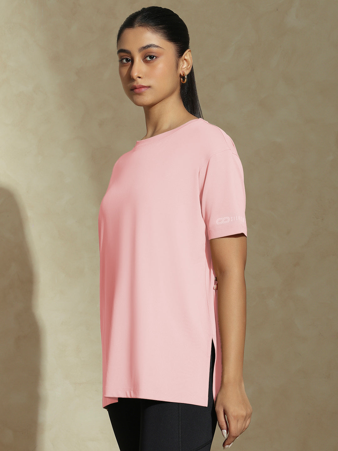 FlowFit Oversized Tee Pink Blossom