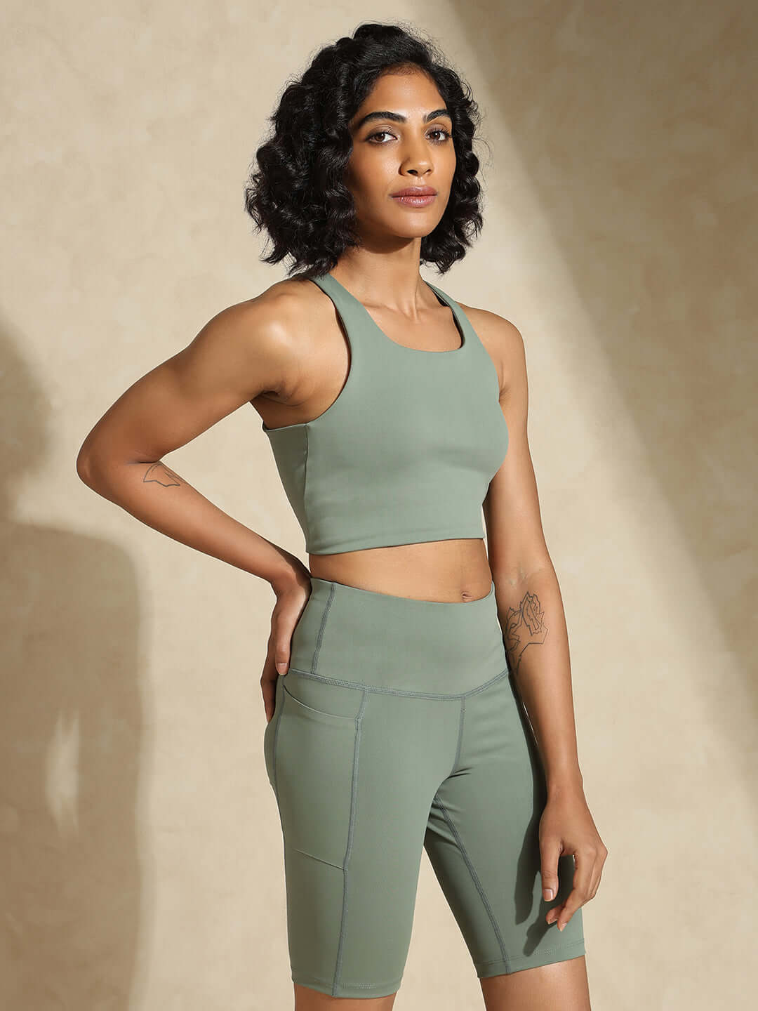 Shop-Light Sage High Impact Action Bra & Aura Leggings