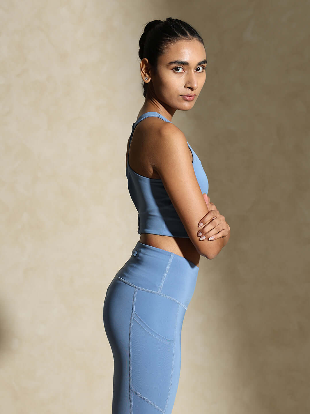 Shop-High Impact Action Bra With Clasp Cerulean