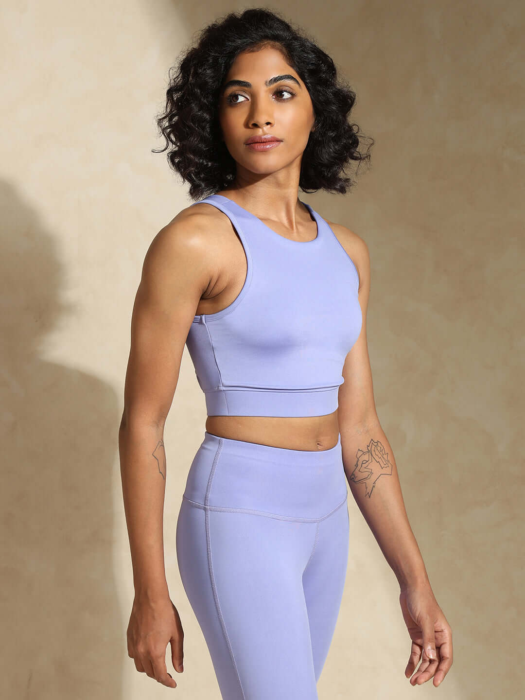 Shop-Periwinkle Cross back Crop Top & 7/8 Leggings