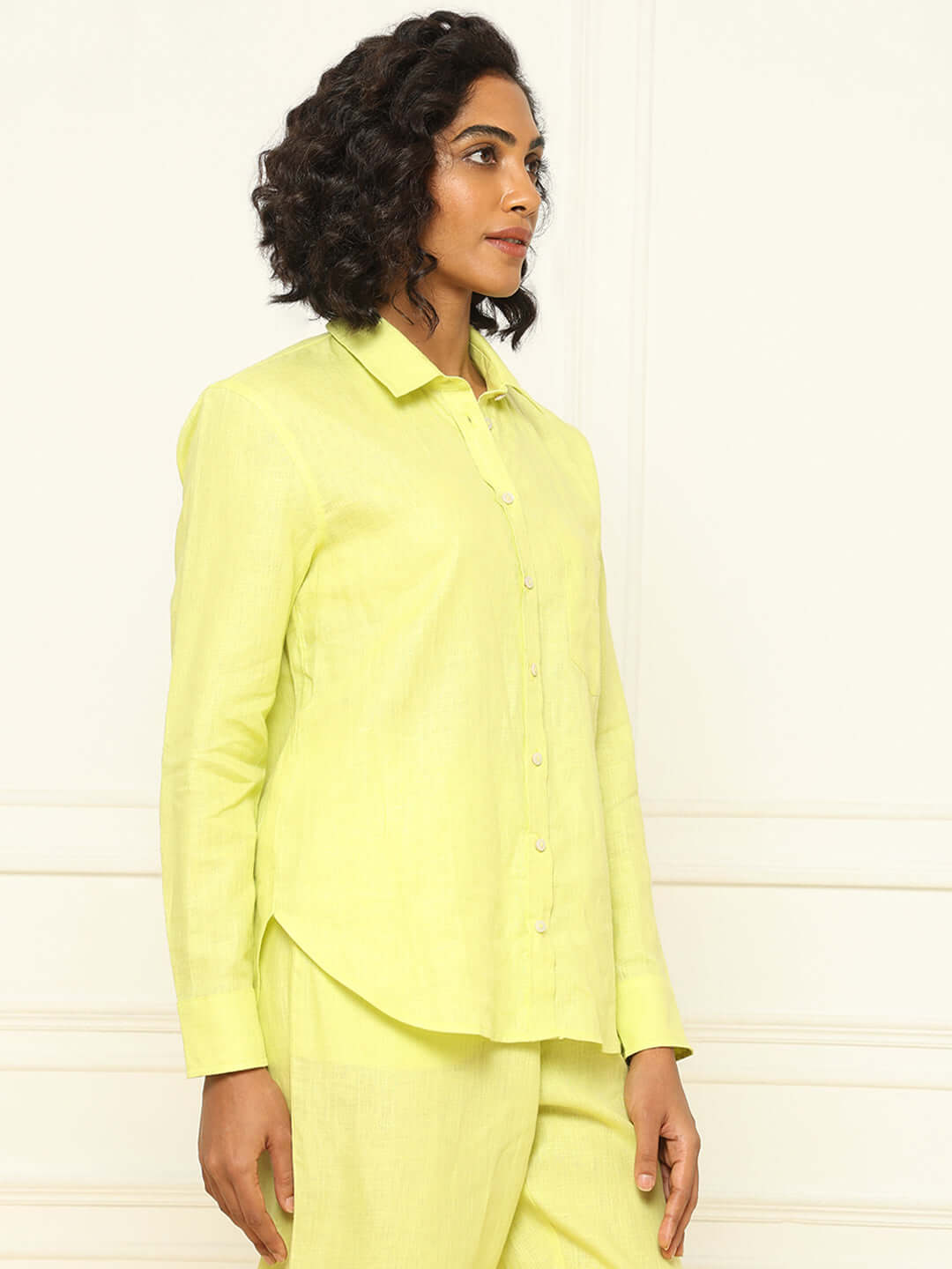 Shop-Lime Linen Shirt & Tapered Pants