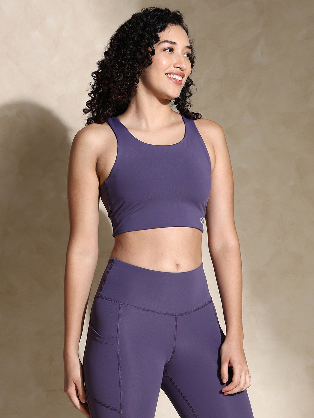 Shop-High Impact Action Bra With Clasp Purple Cadet