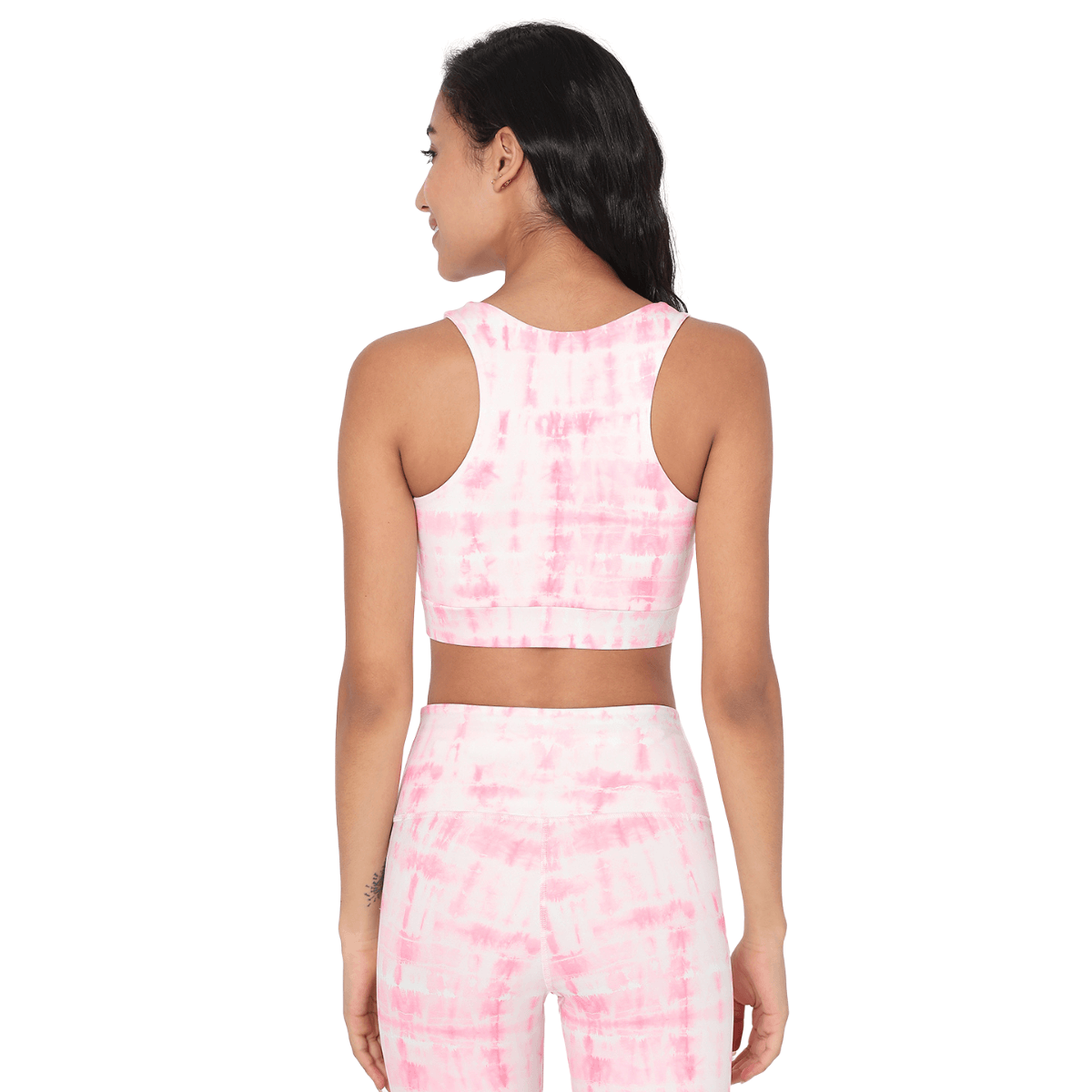 Shop-Pink Shibori Luxe Crop Top & Leggings
