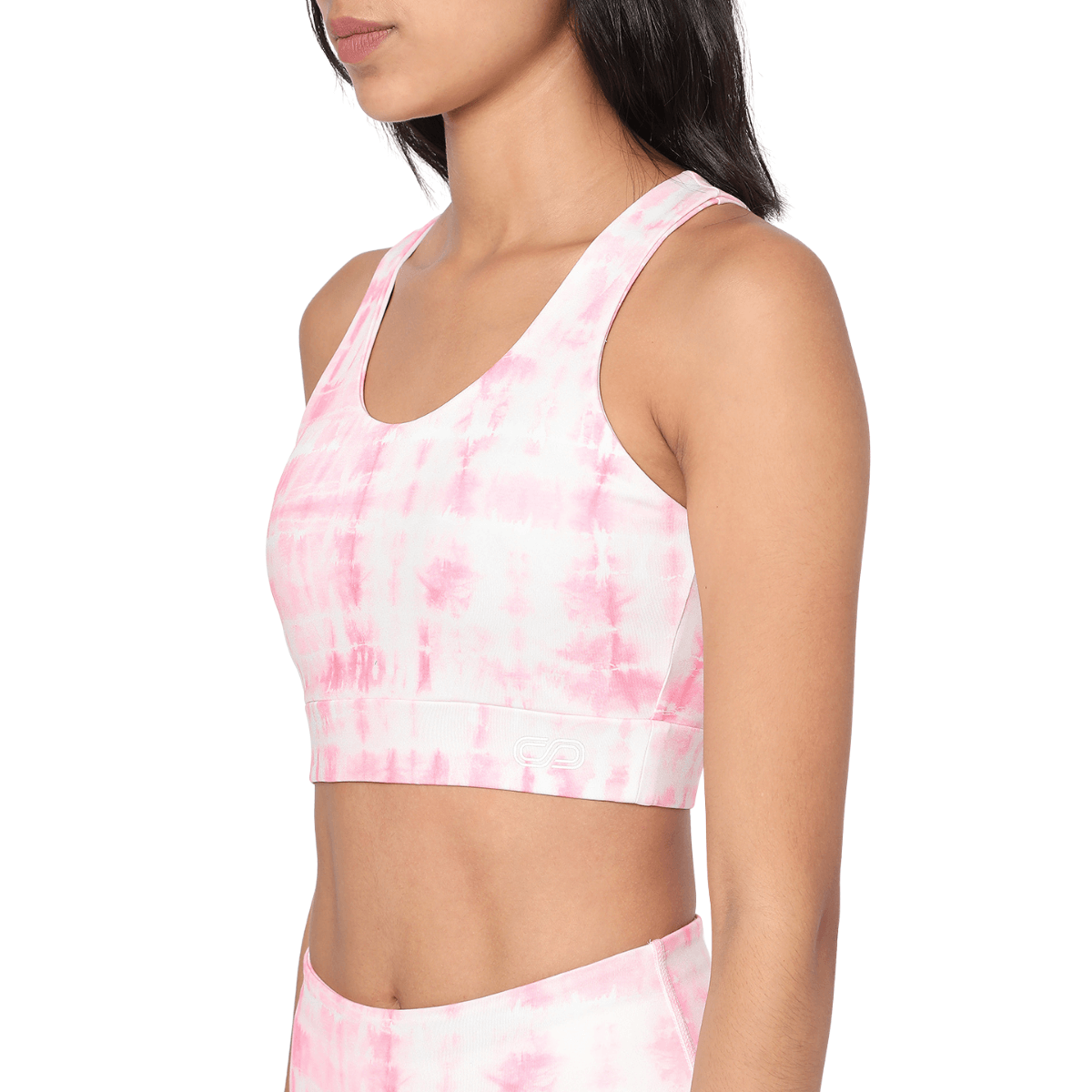 Shop-Pink Shibori Luxe Crop Top & Leggings