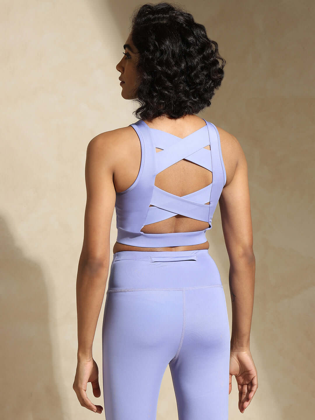 Shop-Periwinkle Cross back Crop Top & 7/8 Leggings