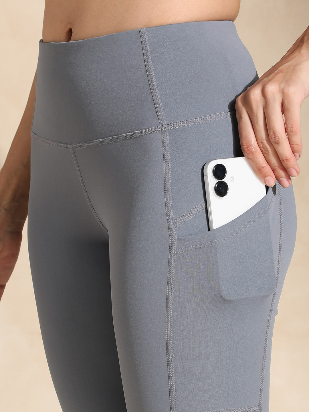 Shop-Luna Sculpt Flare Pants Stone Grey