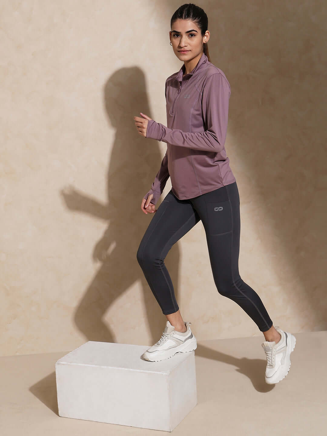 Shop-Women's Ath Runner Zip Neck Nirvana