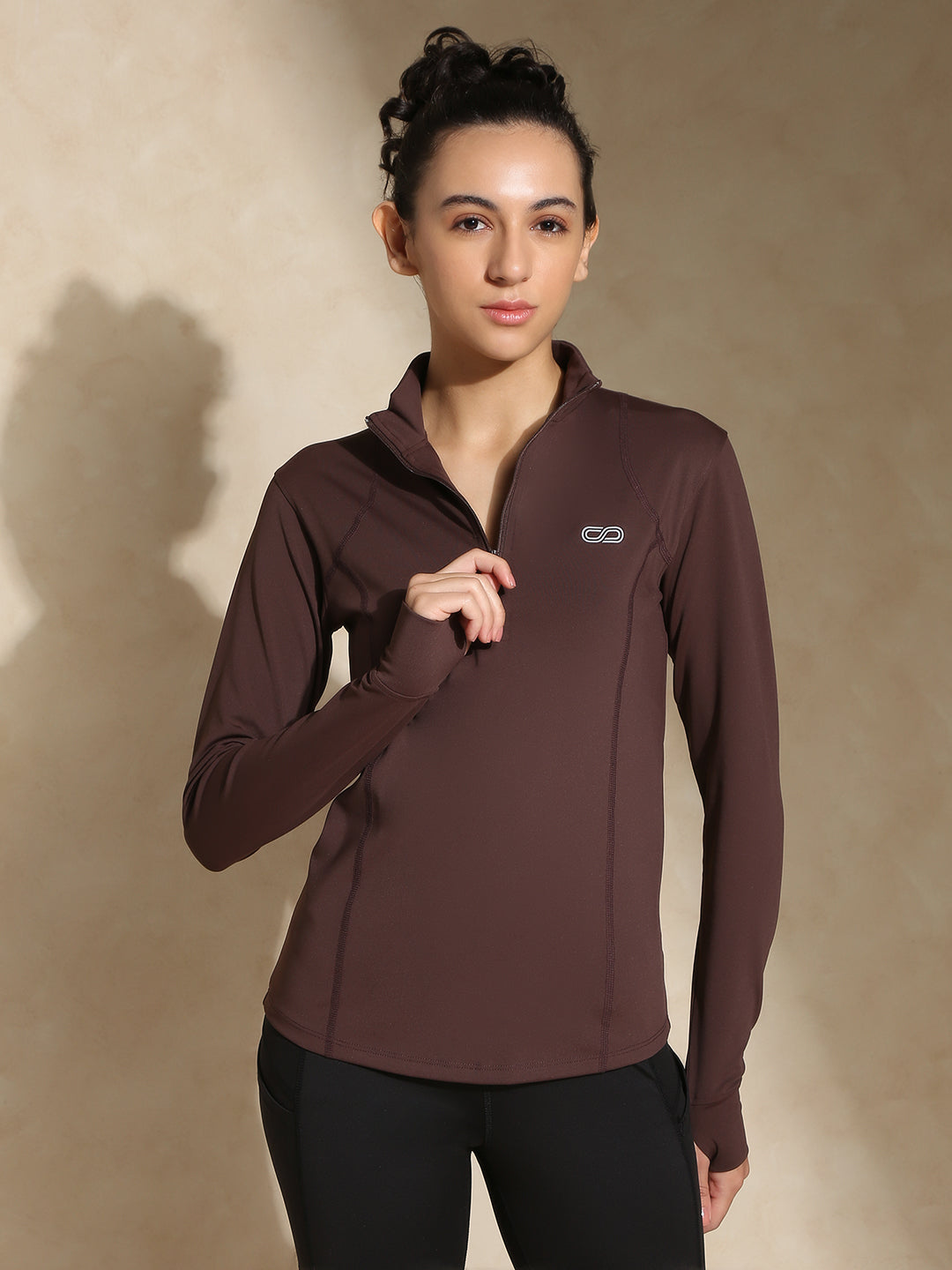 Shop-Women's Ath Runner Zip Neck Java