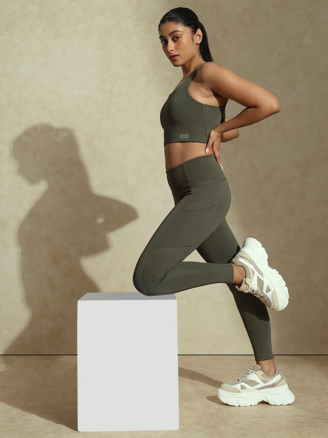 Shop-High Impact Action Bra With ClaspTerra Olive