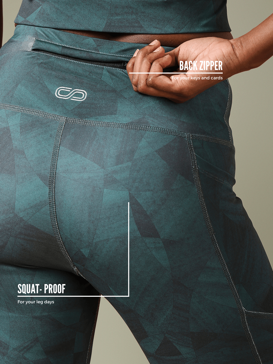 Stellar Green Cross Back Crop Top & Aura Leggings