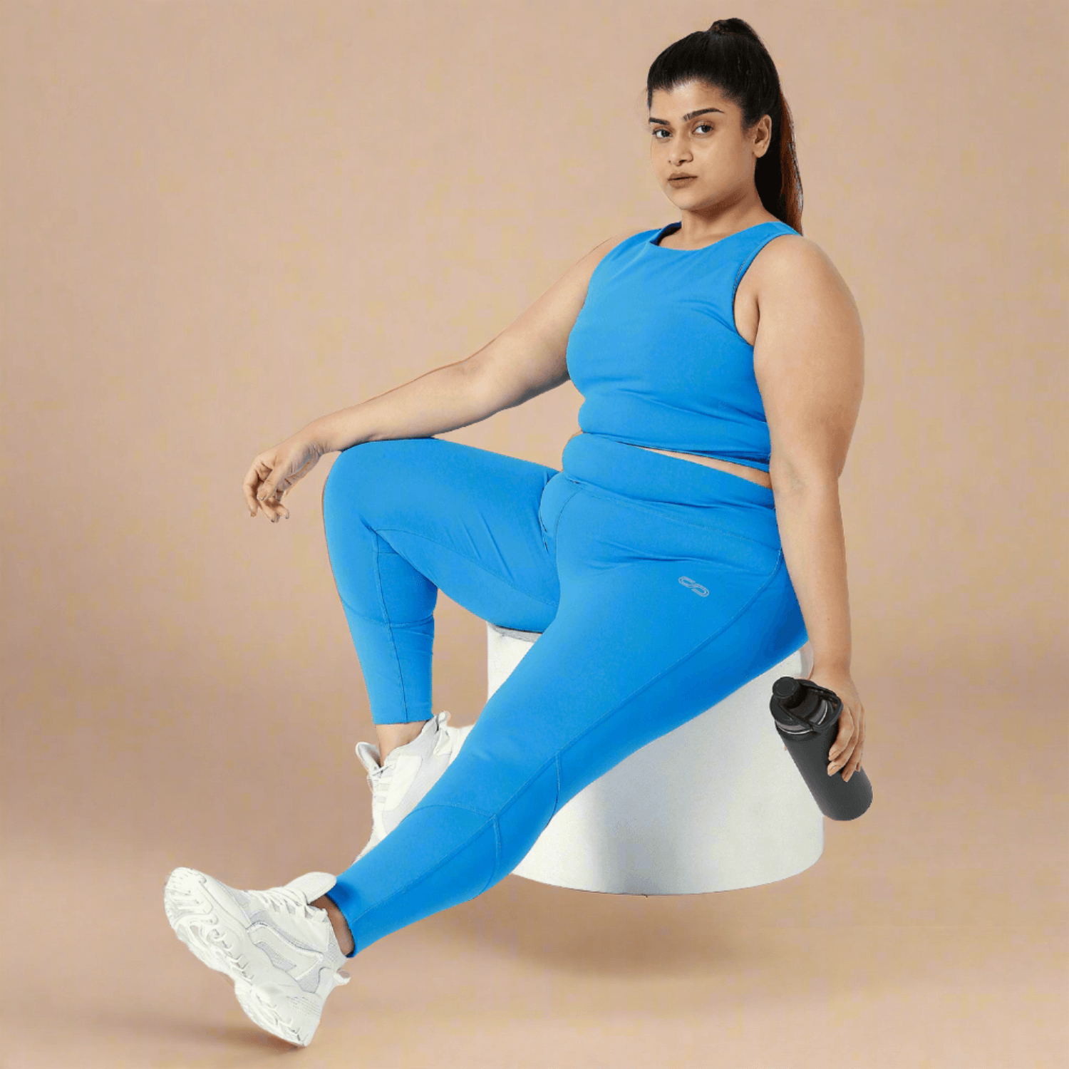 Shop-Ath Perform 7/8 High Waist Leggings Electric Blue Plus