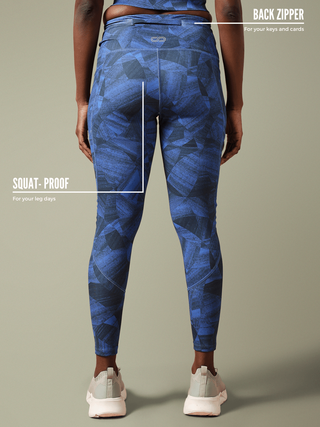 Stellar Blue Cross Back Crop Top & Aura Leggings