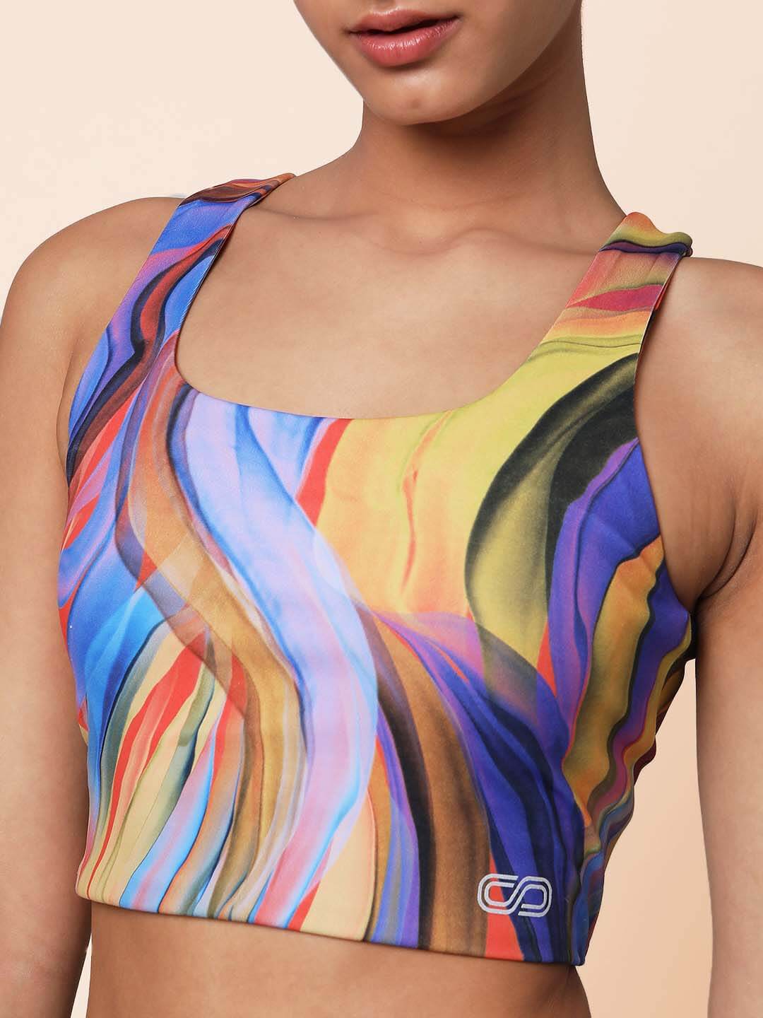 Shop-High Impact Action Bra With Clasp Radiance Print