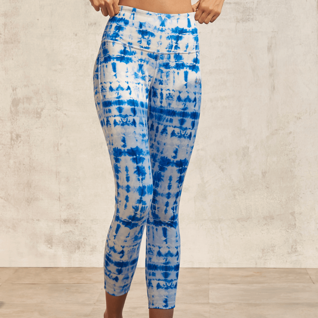 Shop-Indigo Shibori Plunge Bra & Luxe Leggings