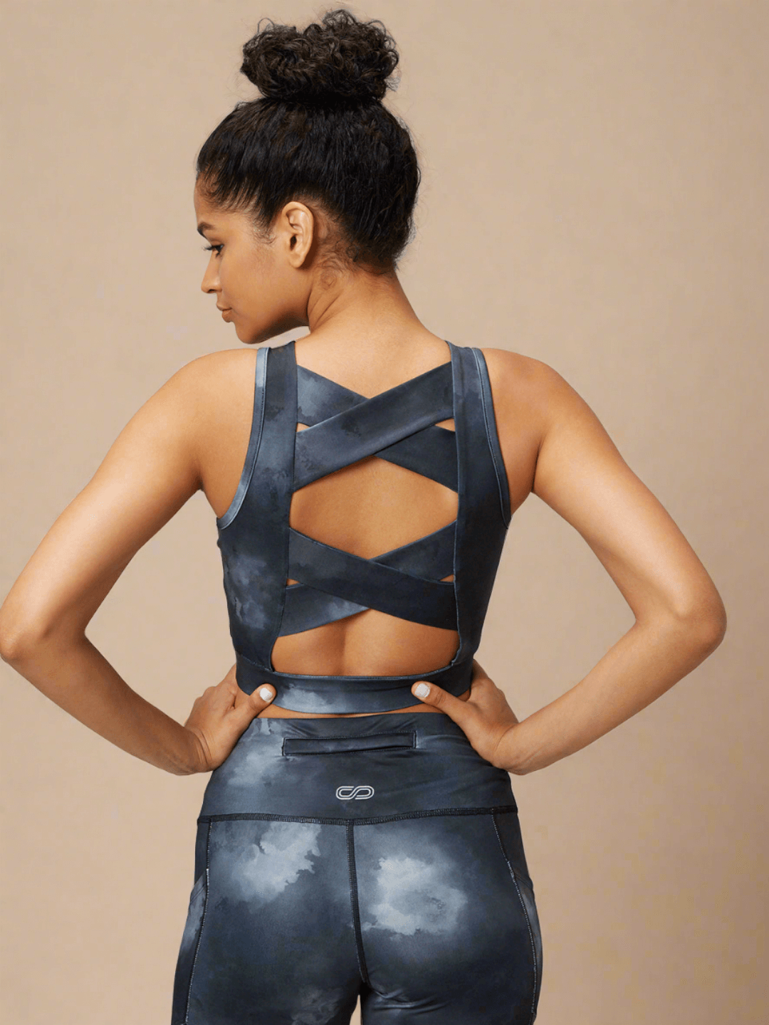 Shop-Acid Wash Cross Back Crop Top & Aura Leggings