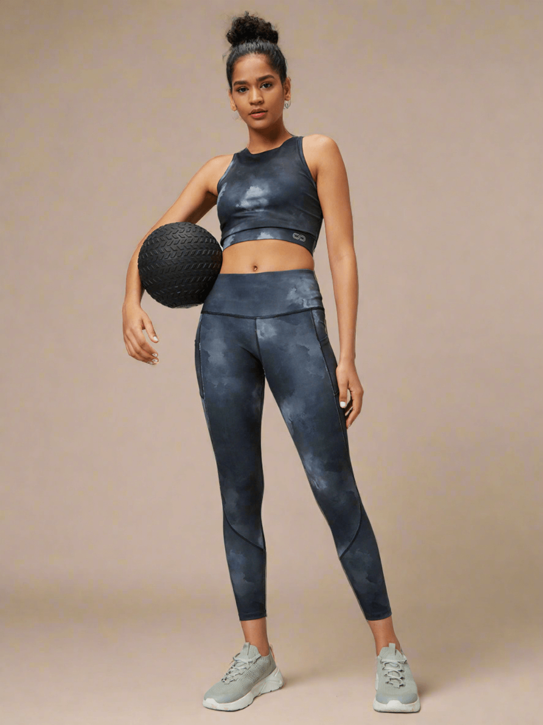 Shop-Acid Wash Cross Back Crop Top & Aura Leggings