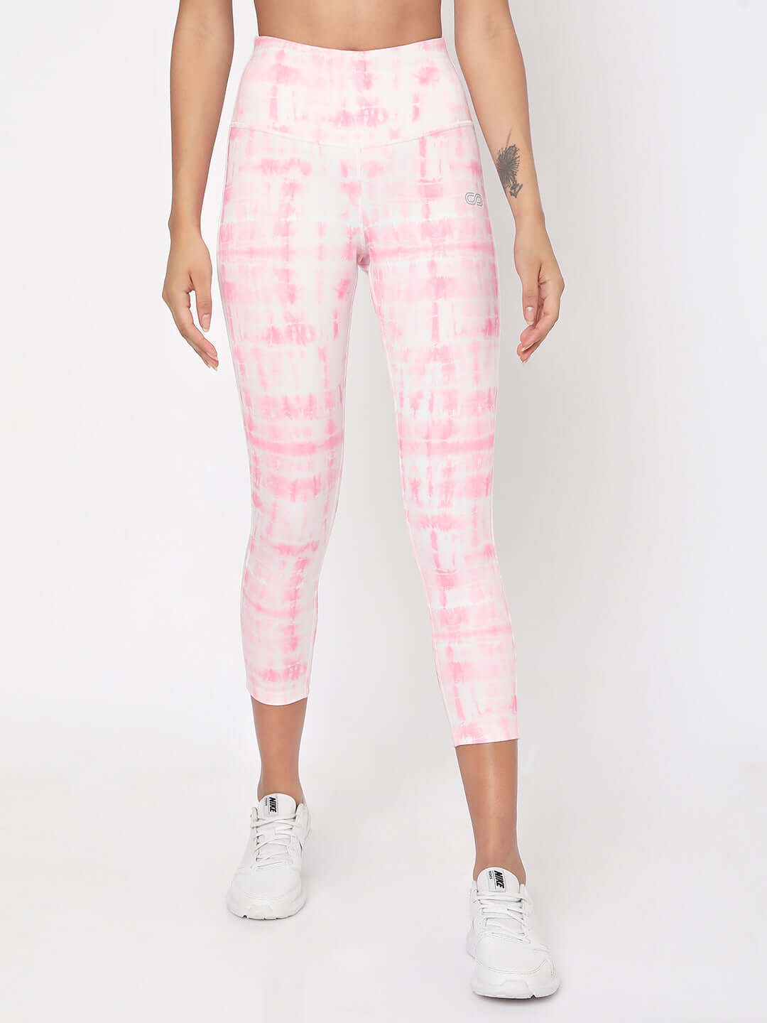 Shop-Pink Shibori Luxe Crop Top & Leggings