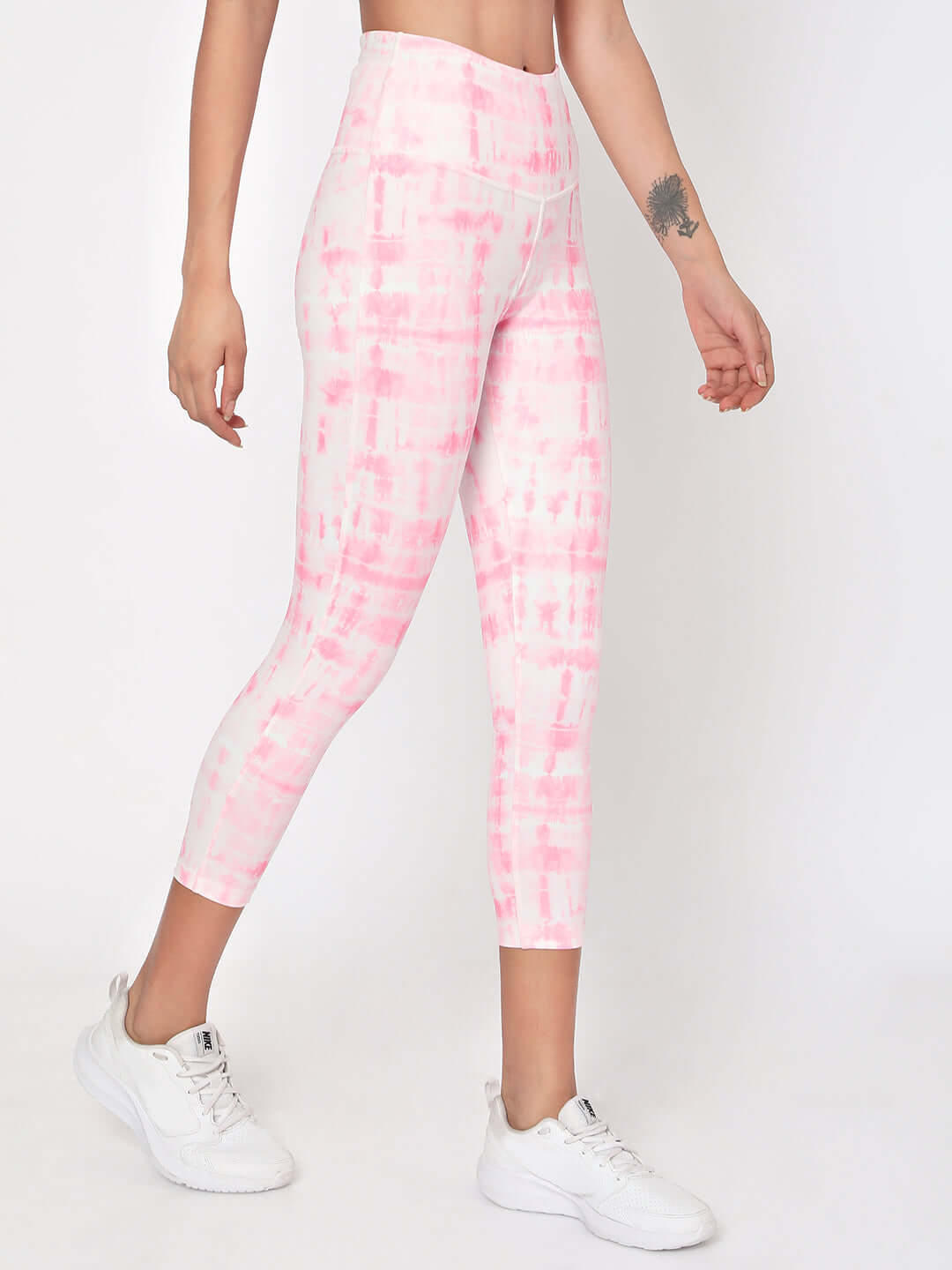 Shop-Pink Shibori Luxe Crop Top & Leggings