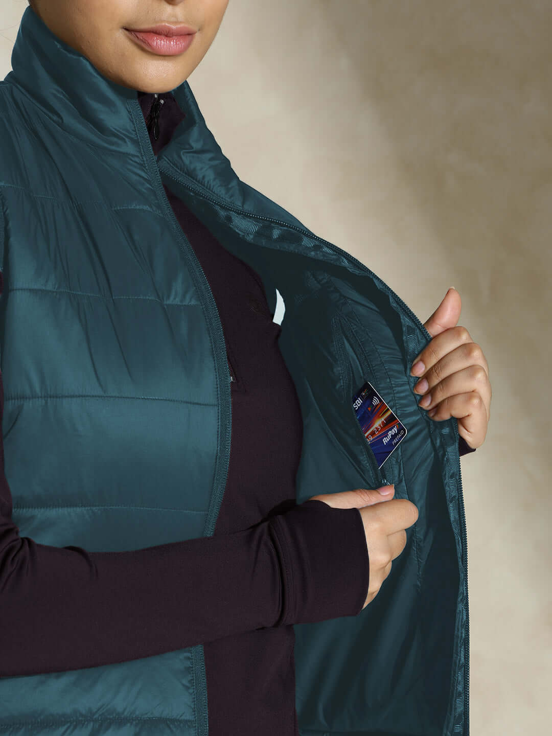 Shop-TraqWarm Puffer Vest Sleeveless Airforce