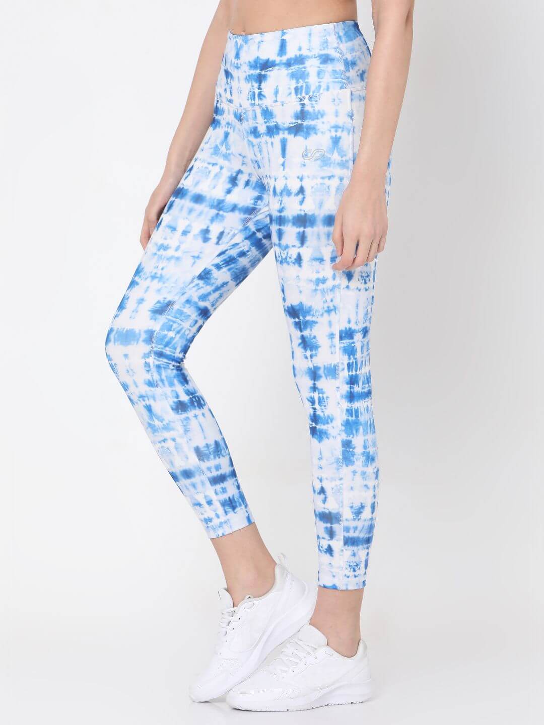 Indigo Shibori Plunge Bra & Luxe Leggings