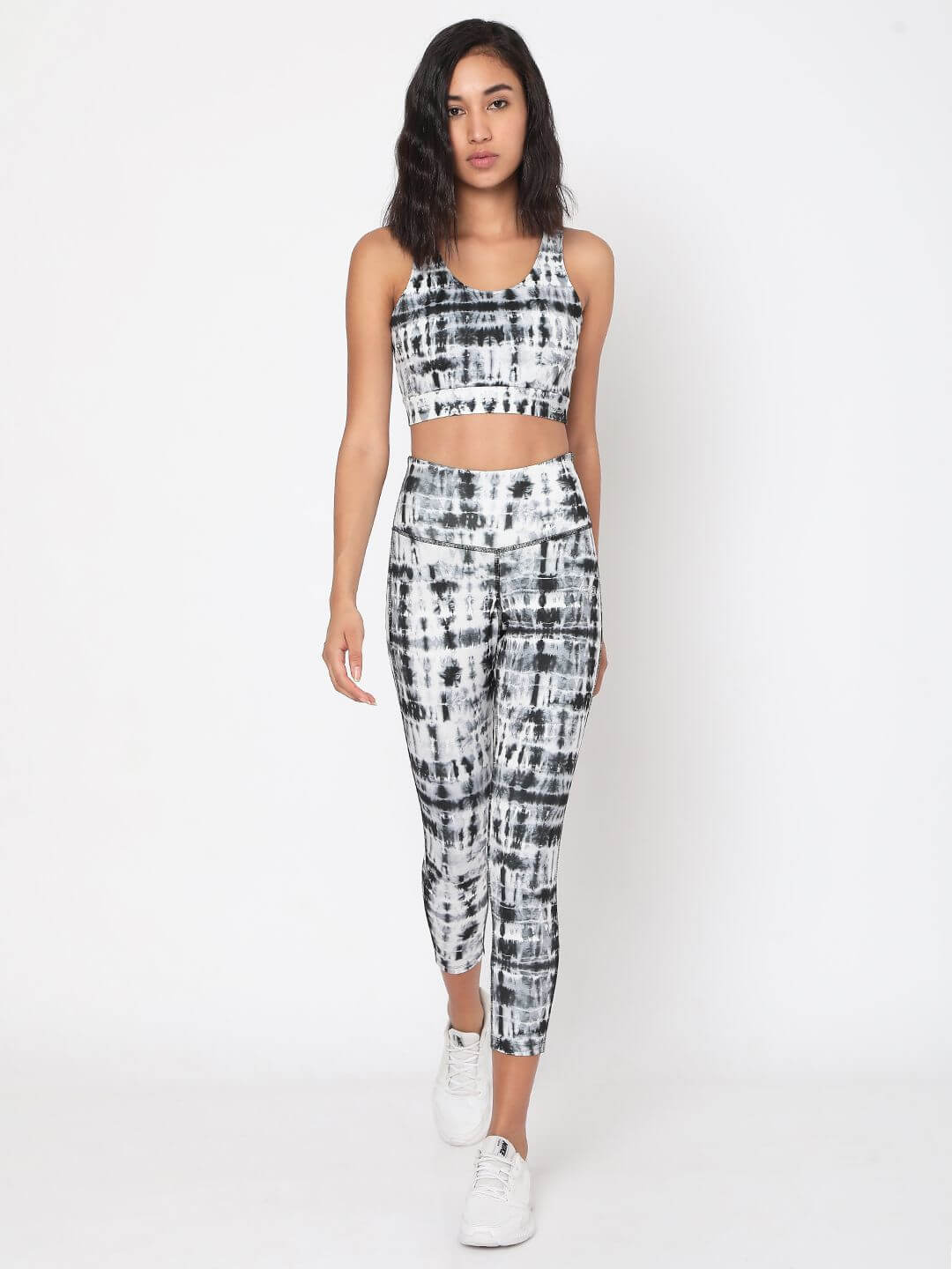 Black Shibori Luxe Crop Top & Leggings
