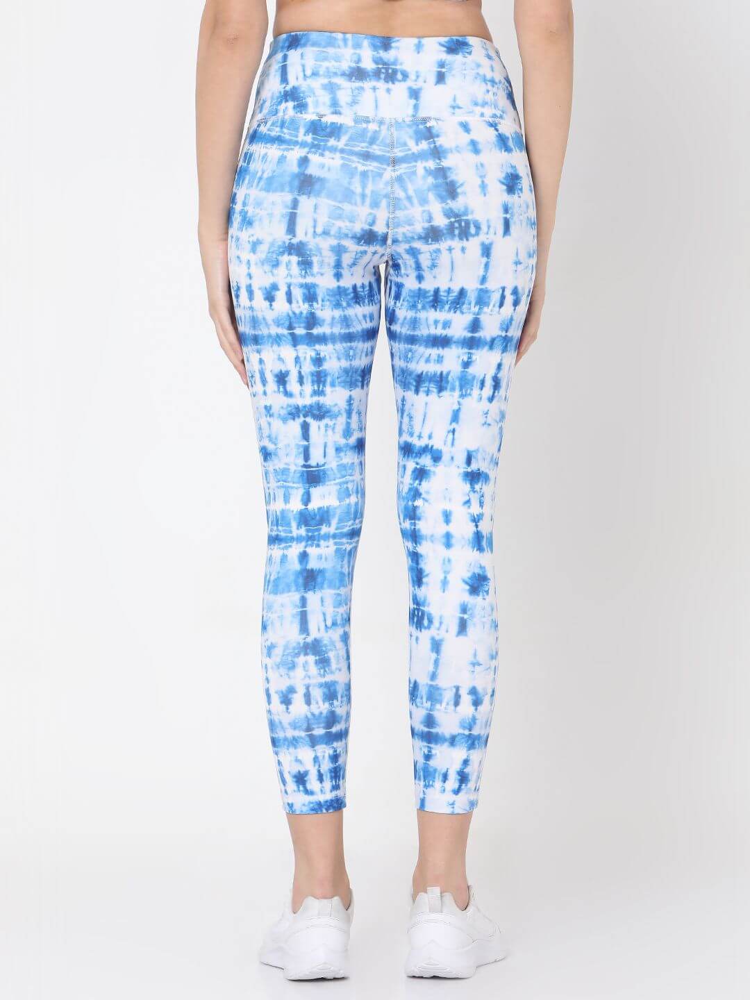 Indigo Shibori Plunge Bra & Luxe Leggings