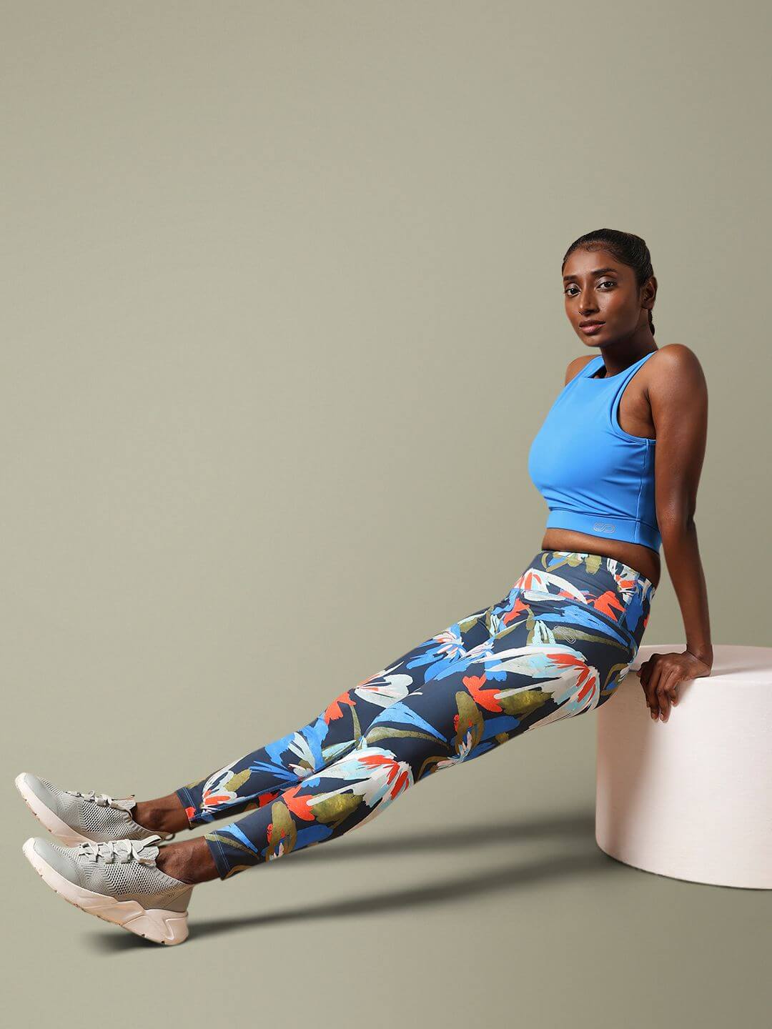 Shop-Electric Blue Crossback Crop Top & Euphora 7/8 Leggings