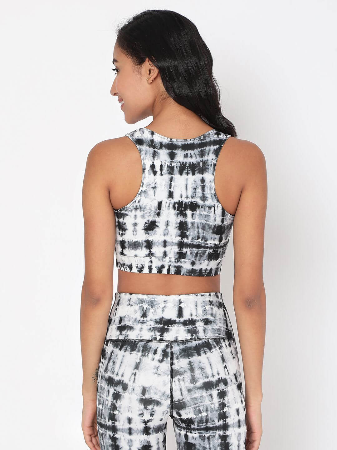 Black Shibori Luxe Crop Top & Leggings