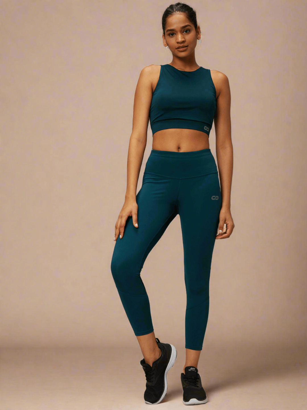 Shop-Padded Cross Back Crop Top Teal